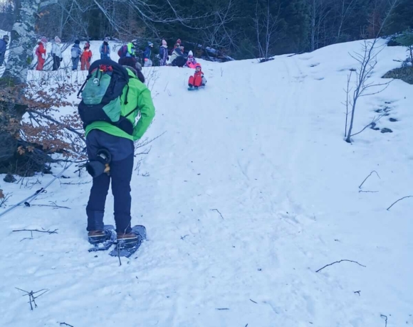 Randonnée, raquettes, montagne, classe découverte